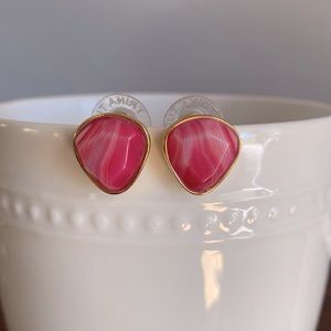 Trina Turk Pink Stone Stud Earrings
